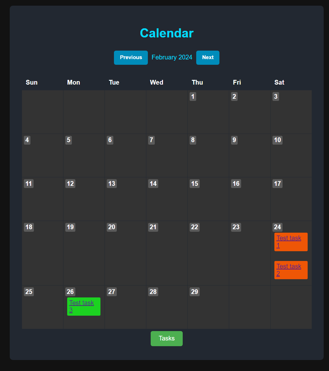 Task Calendar